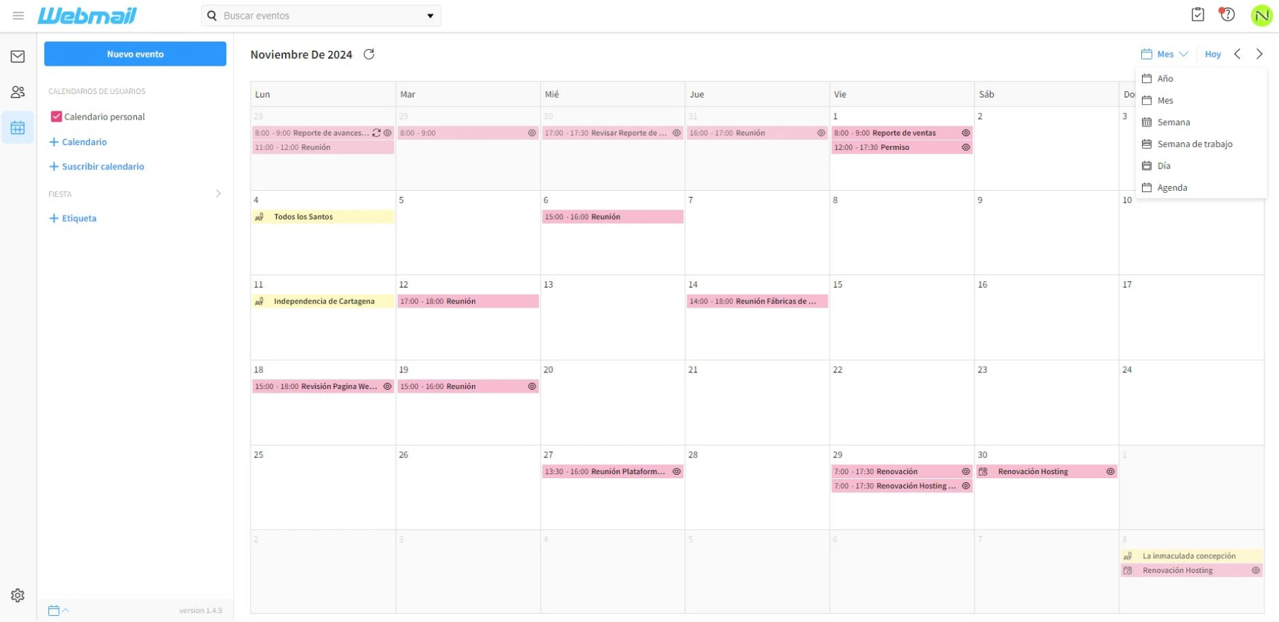 Así es nuestra  interfaz 