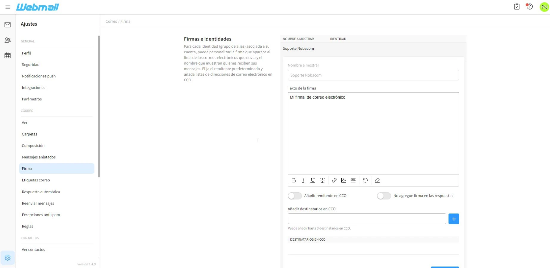 Así es nuestra  interfaz 